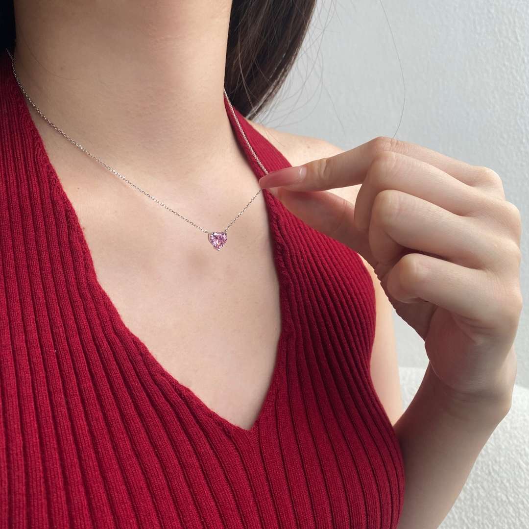 [Windsor Jewelry]6.0 carat Radiant Heart Shape Necklace