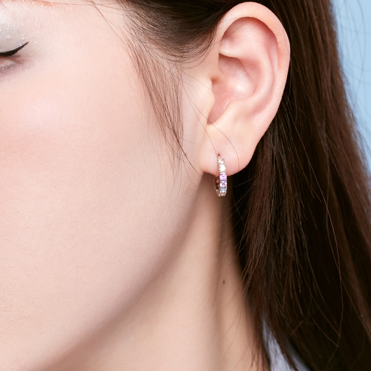 [Windsor Jewelry]Radiant Colorful Round Cut Earrings