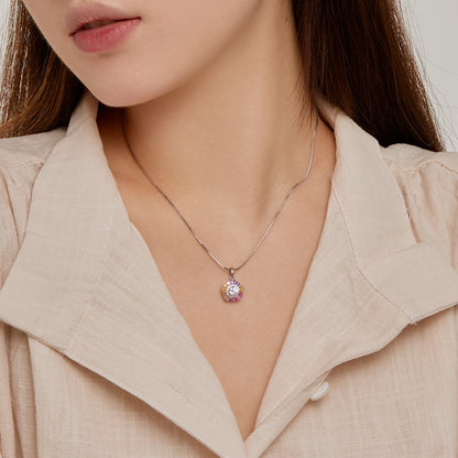 [Windsor Jewelry]Charming Flower Colorful Necklace