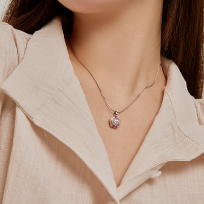[Windsor Jewelry]Charming Flower Colorful Necklace