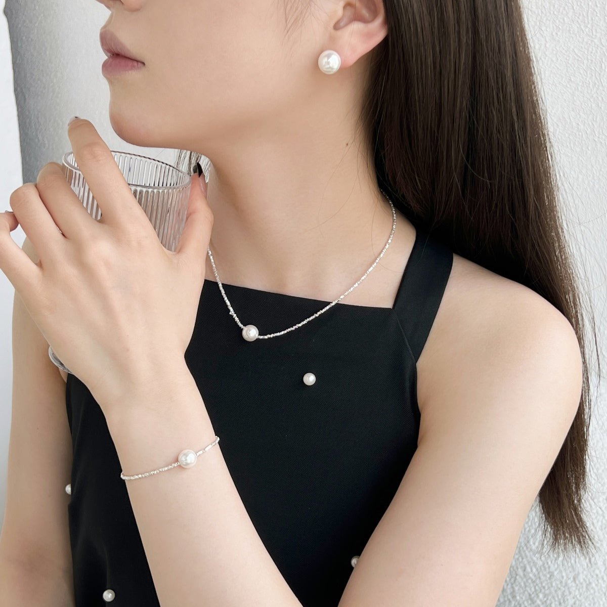 [Windsor Jewelry]Delicate Pearl Earrings