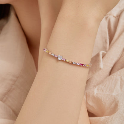 [Windsor Jewelry]Delicate Romantic Heart Shape Lover Bracelet