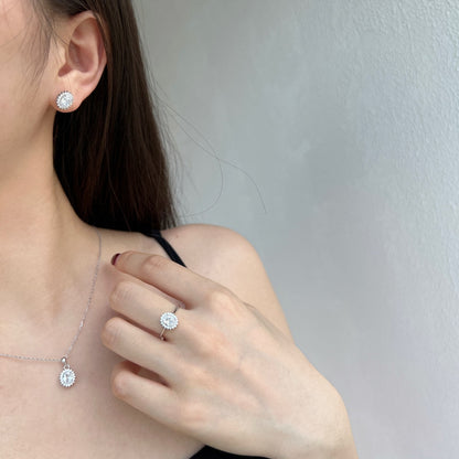 [Windsor Jewelry]Delicate Radiant Oval Cut Daily Earrings
