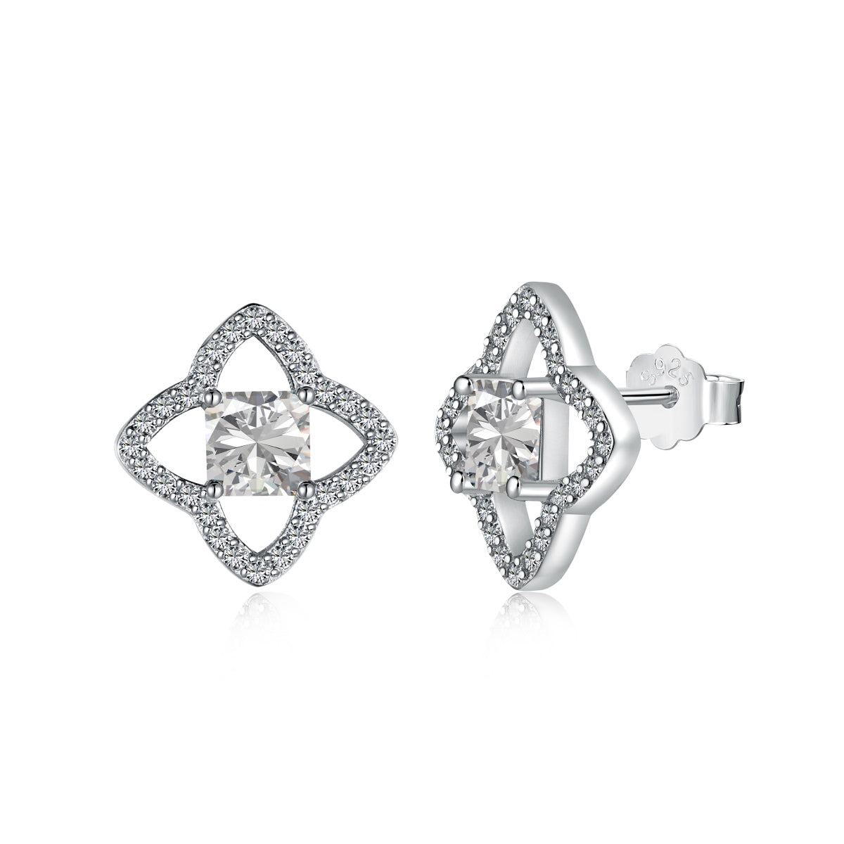 [Windsor Jewelry]Elegant Star Shape Princess Cut Daily Earrings