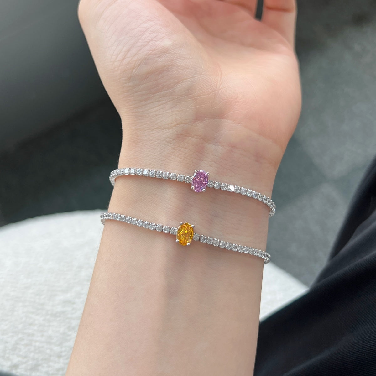 [Windsor Jewelry]0.75 Carat Exquisite Oval Cut Daily Bracelet