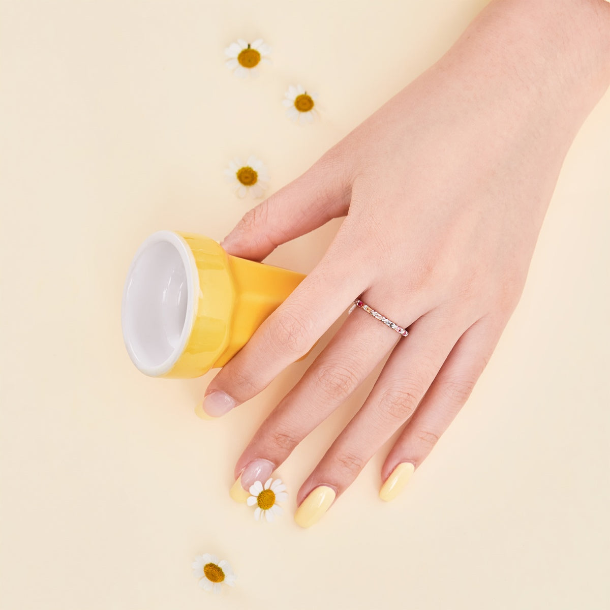 [Windsor Jewelry]Charming Colorful Round Cut Daily Ring