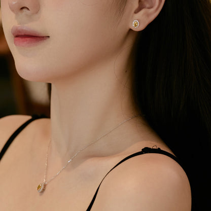 [Windsor Jewelry]Delicate Unique Oval Cut Daily Earrings
