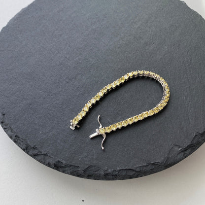 [Windsor Jewelry]Ornate Dazzling Round Cut Tennis Bracelet