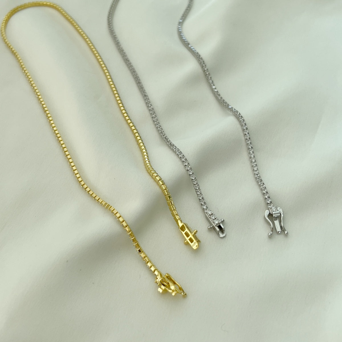 [Windsor Jewelry]Delicate Round Shape Tennis Necklace