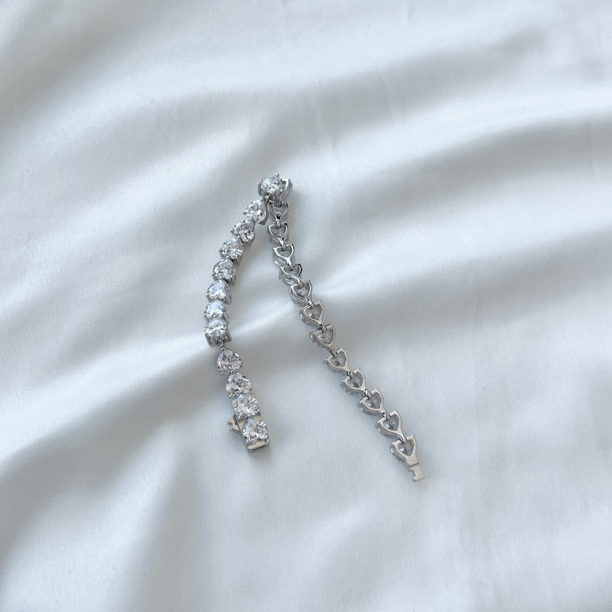[Windsor Jewelry]0.75 Carat Elegant Romantic Heart Shape Lover Bracelet