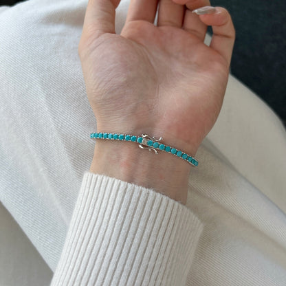 [Windsor Jewelry]Dainty Charming Round Cut Tennis Bracelet