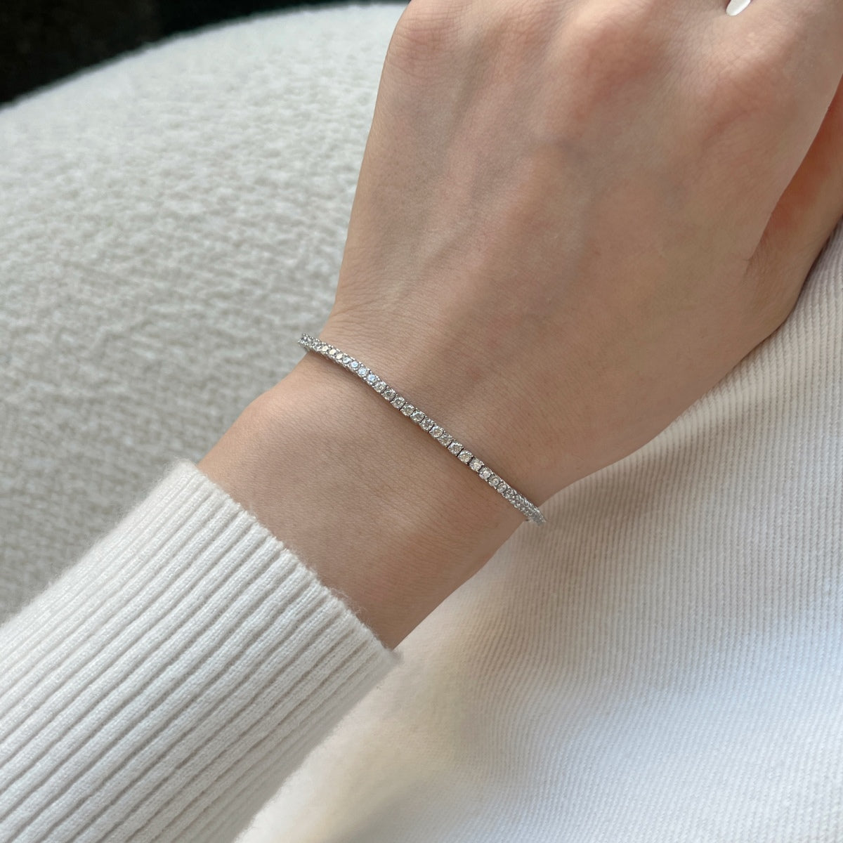 [Windsor Jewelry]Dazzling Exquisite Round Cut Daily Bracelet