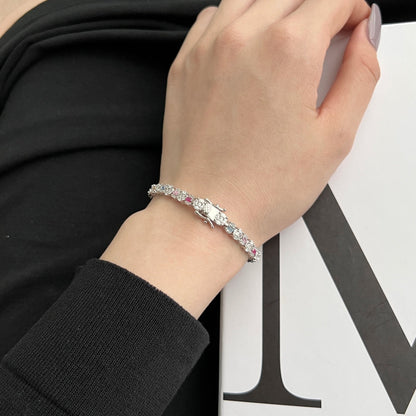 [Windsor Jewelry]Dazzling Radiant Multi Cut Daily Bracelet