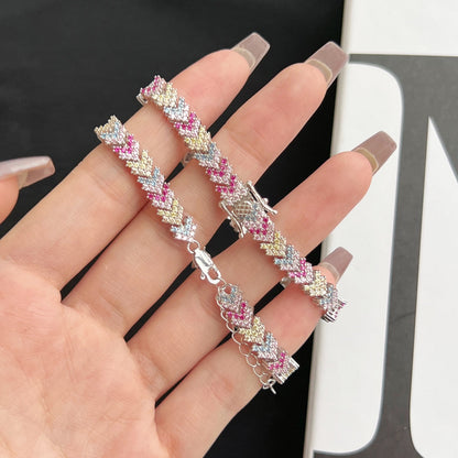 [Windsor Jewelry]Ornate Sparkling Round Cut Party Bracelet