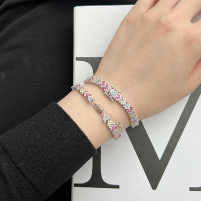 [Windsor Jewelry]Ornate Sparkling Round Cut Party Bracelet