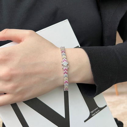 [Windsor Jewelry]Ornate Sparkling Round Cut Party Bracelet