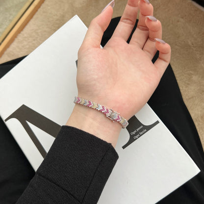 [Windsor Jewelry]Ornate Sparkling Round Cut Party Bracelet