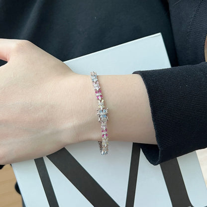 [Windsor Jewelry]Radiant Colorful Emerald Cut Party Bracelet