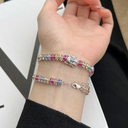 [Windsor Jewelry]Sparkling Exquisite Multi Cut Party Bracelet
