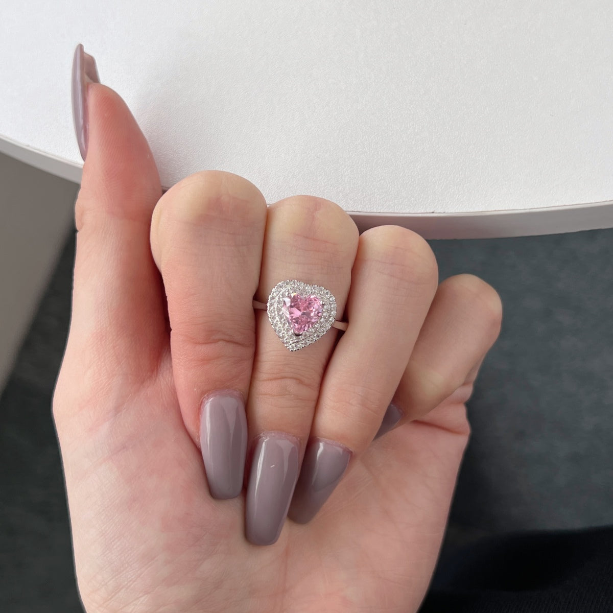 [Windsor Jewelry]Delicate Ebullient Heart Shape Wedding Ring