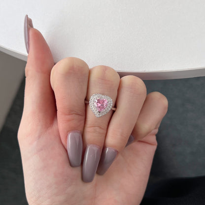 [Windsor Jewelry]Delicate Ebullient Heart Shape Wedding Ring