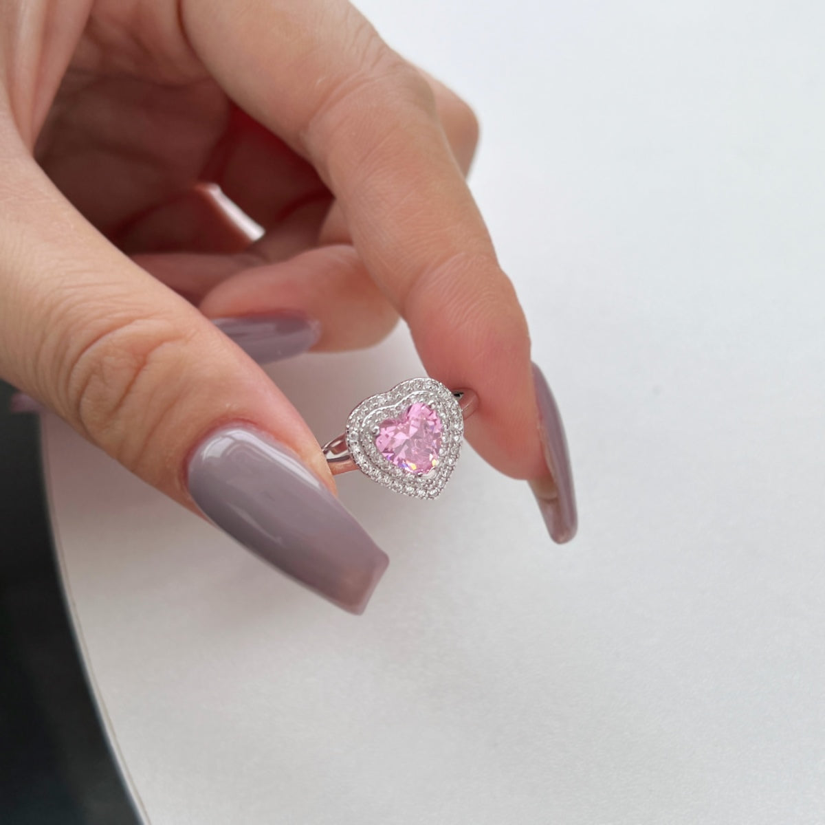 [Windsor Jewelry]Delicate Ebullient Heart Shape Wedding Ring