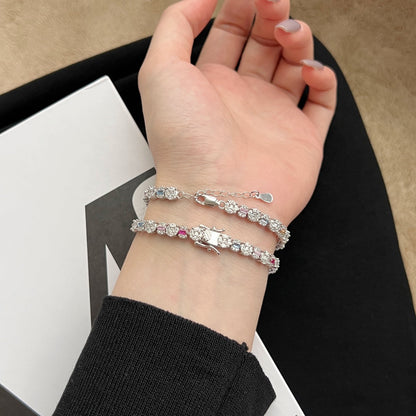 [Windsor Jewelry]Dazzling Radiant Multi Cut Daily Bracelet