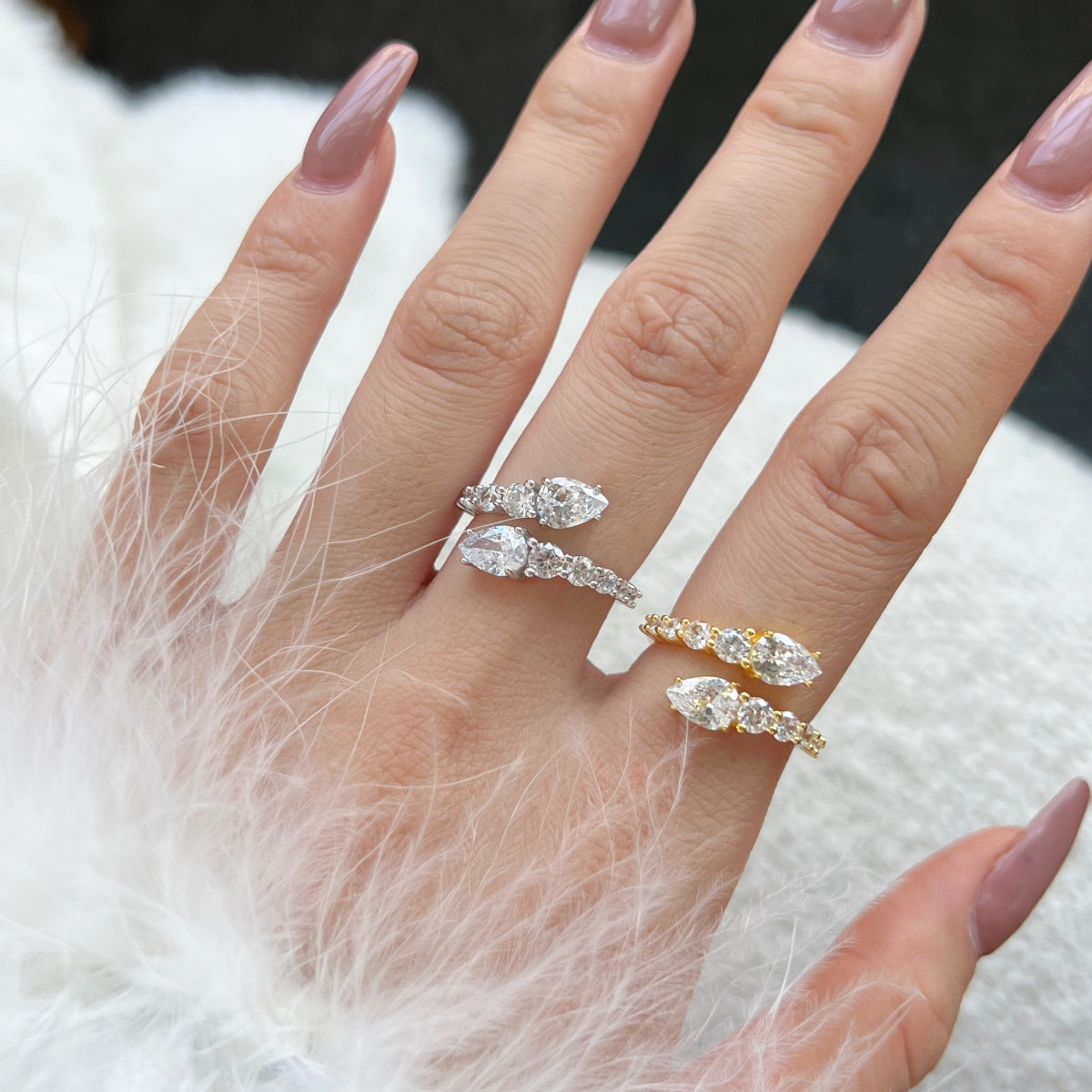 [Windsor Jewelry]Delicate Lively Snake Shape Daily Ring