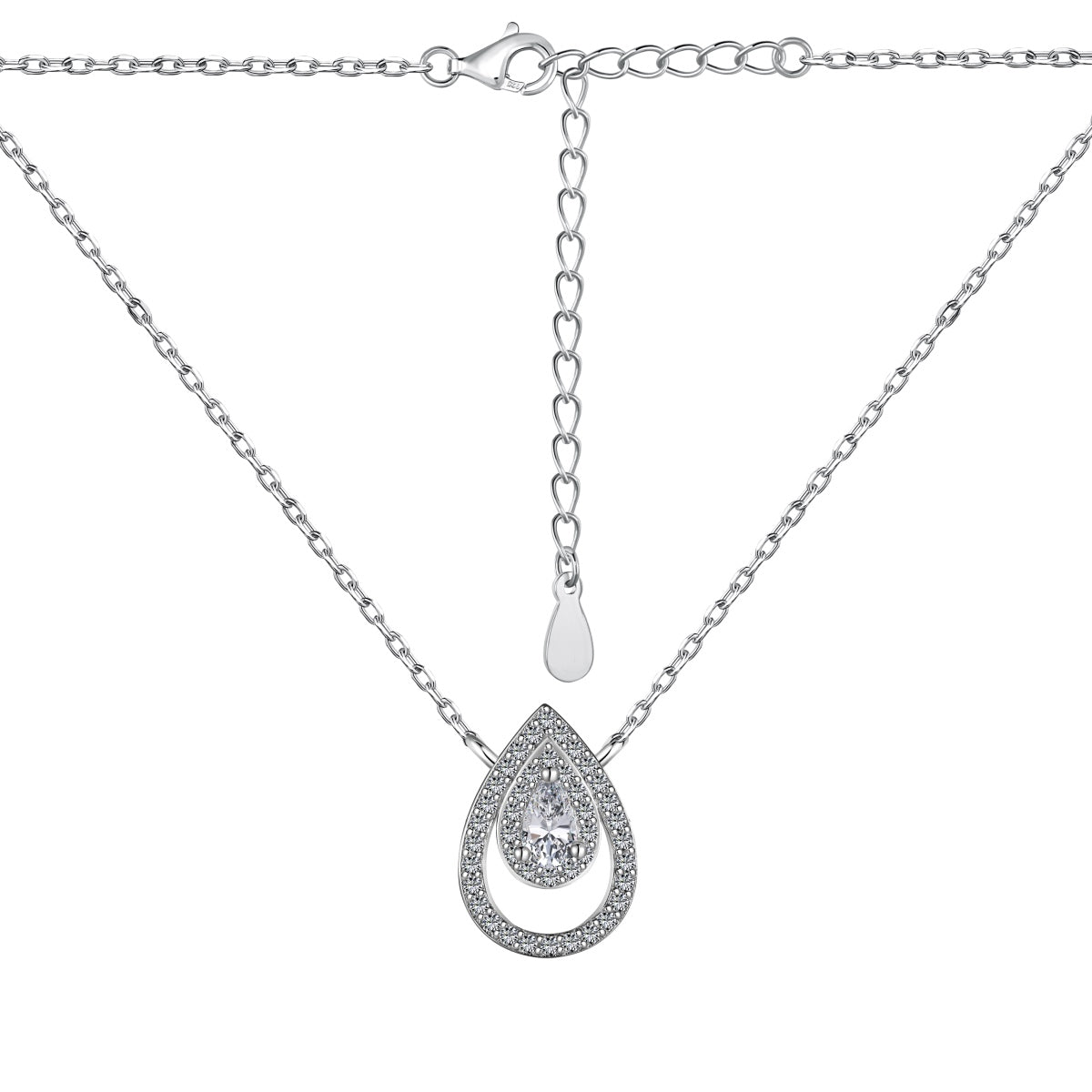 [Windsor Jewelry]Sparkling Pear Cut Necklace