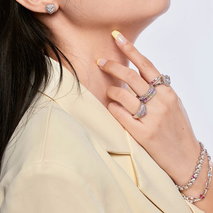 [Windsor Jewelry]Delicate Ebullient Heart Shape Wedding Ring