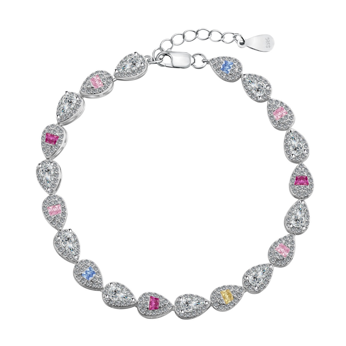 [Windsor Jewelry]0.25 Carat Radiant Water Drop Shape Daily Bracelet