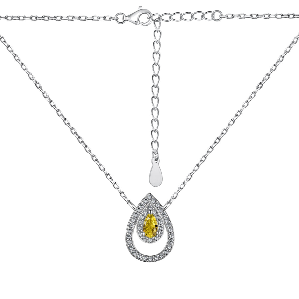 [Windsor Jewelry]Sparkling Pear Cut Necklace