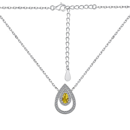 [Windsor Jewelry]Sparkling Pear Cut Necklace