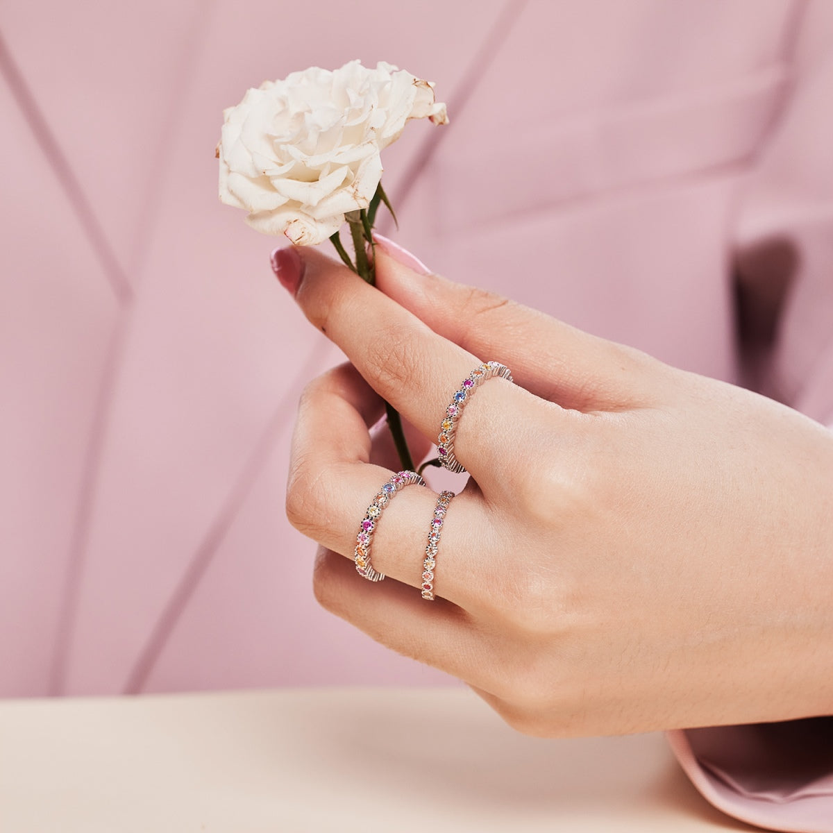 [Windsor Jewelry]Radiant Sparkling Round Cut Daily Ring