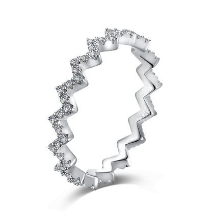 [Windsor Jewelry]Delicate Enchanting Wave Shape Daily Ring