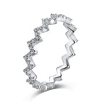 [Tonmkive Jewelry]Delicate Enchanting Wave Shape Daily Ring