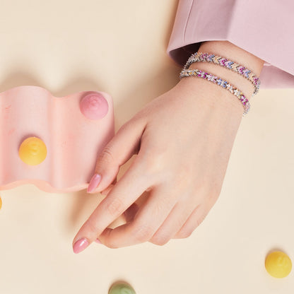 [Windsor Jewelry]Ornate Sparkling Round Cut Party Bracelet