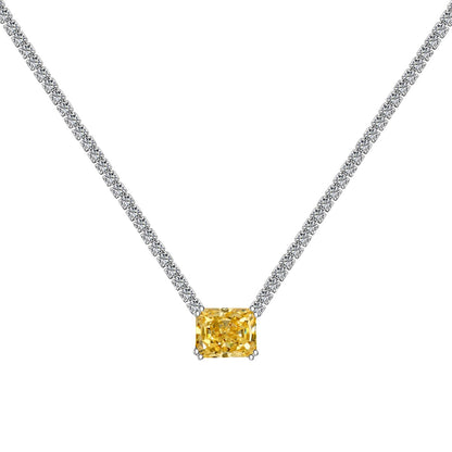 [Windsor Jewelry]4.0 Carat Elegant Radiant Cut Necklace