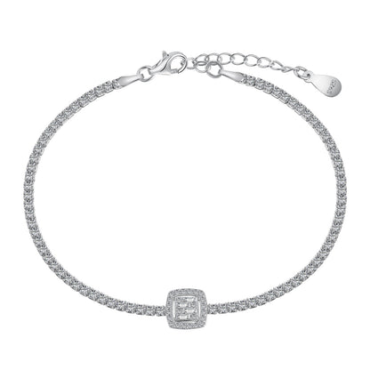 [Windsor Jewelry]Luxurious Dazzling Square Shape Banquet Bracelet