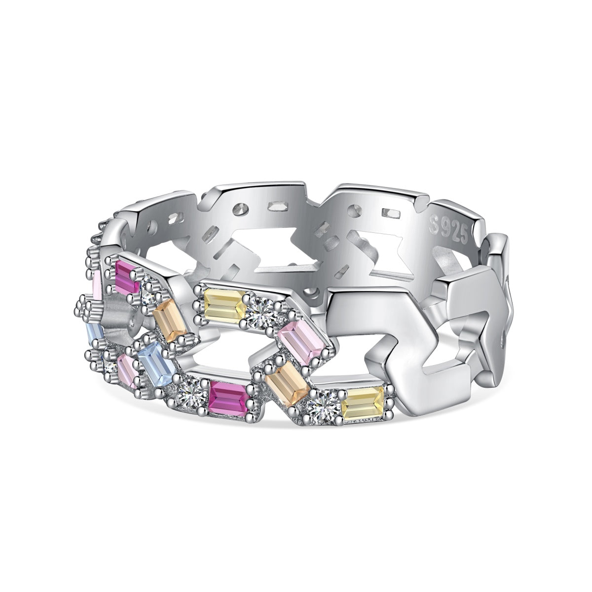 [Windsor Jewelry]Sparkling Vibrant Emerald Cut Daily Ring