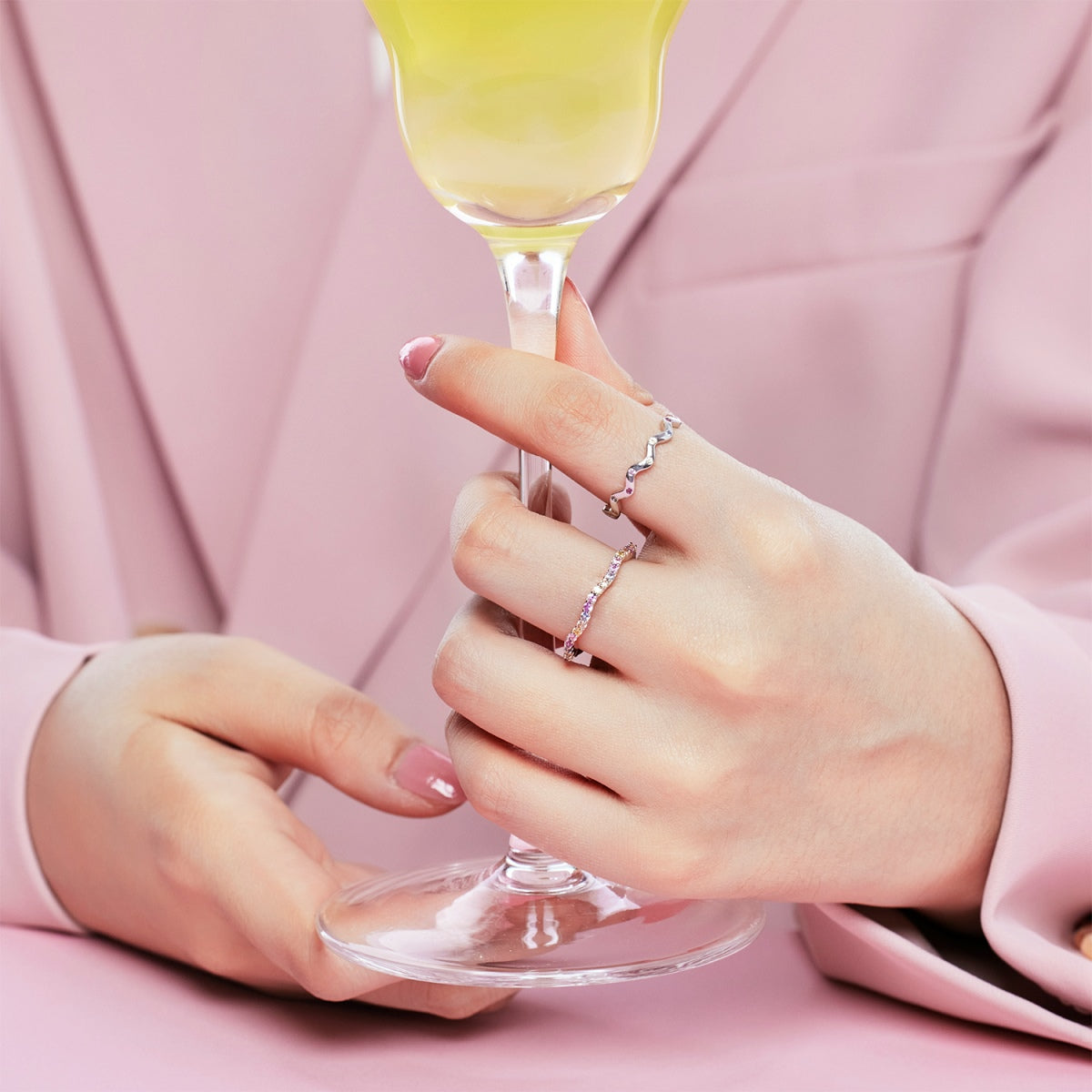[Windsor Jewelry]Dainty Colorful Round Cut Party Ring