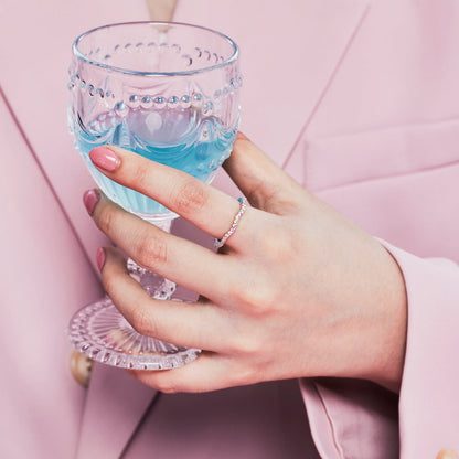 [Windsor Jewelry]Dainty Colorful Round Cut Party Ring