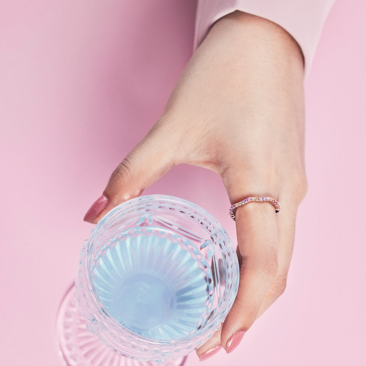 [Windsor Jewelry]Dainty Colorful Round Cut Party Ring
