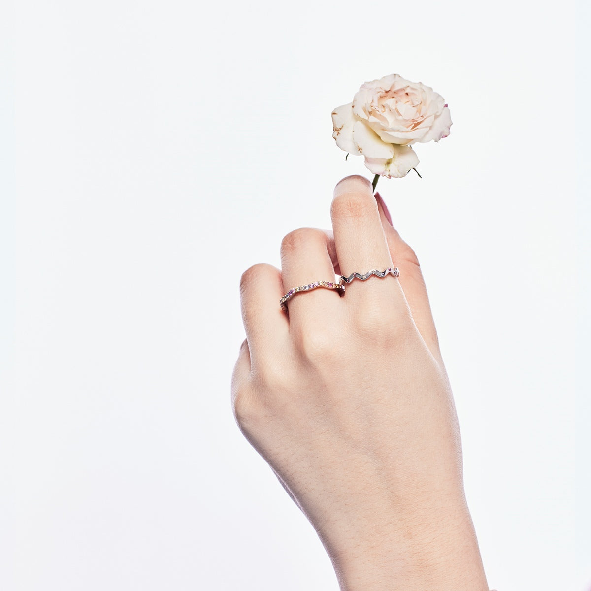 [Windsor Jewelry]Dainty Colorful Round Cut Party Ring