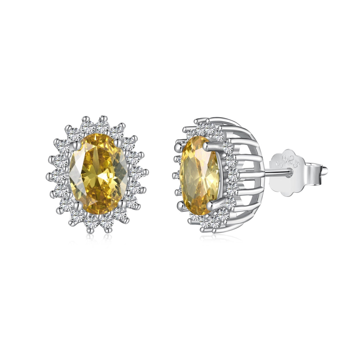 [Windsor Jewelry]Delicate Radiant Oval Cut Daily Earrings