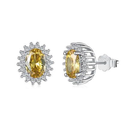 [Windsor Jewelry]Delicate Radiant Oval Cut Daily Earrings