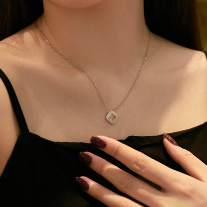 [Windsor Jewelry]Sparkling Asscher Cut Necklace