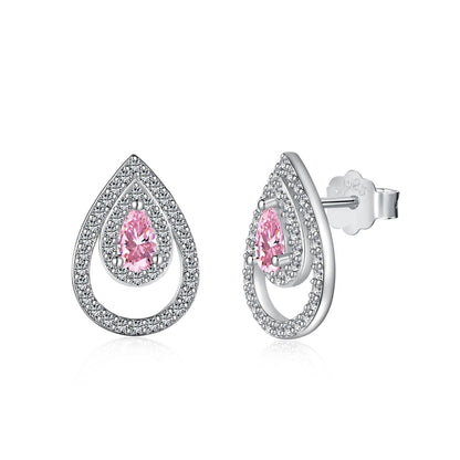 [Windsor Jewelry]Sparkling Delicate Water Drop Shape Daily Earrings