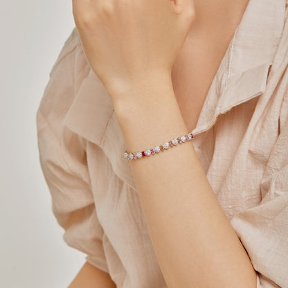 [Windsor Jewelry]Radiant Colorful Round Shape Daily Bracelet