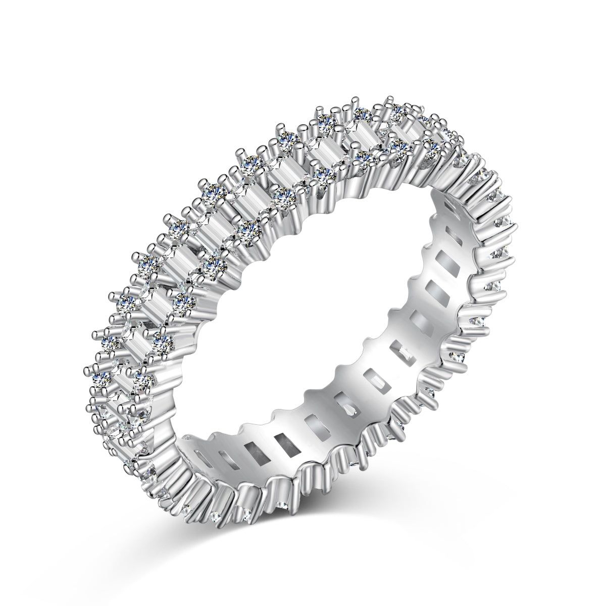 [Windsor Jewelry]Splashy Ornate Emerald Cut Cocktail Ring